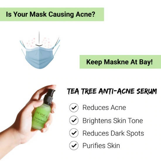 Natural Vibes Tea Tree Acne & Repair Face Serum - Distacart