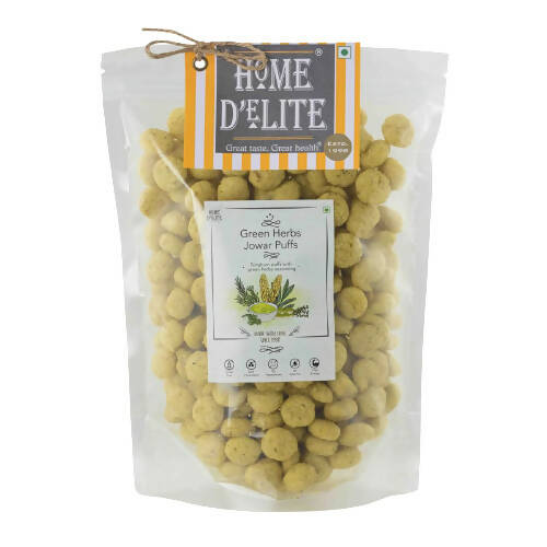 Home D'elite Green Herbs Jowar Puffs - Distacart