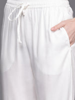 Thumbnail for Biba Women Green & White Printed Kurta with Crop Palazzos - Distacart