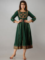 Thumbnail for Kalini Women Green Ethnic Motifs Embroidered Anarkali Kurta - Distacart