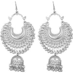 Thumbnail for Stylish And Trendy Silver Oxidized Hanging Jhumka Earrings