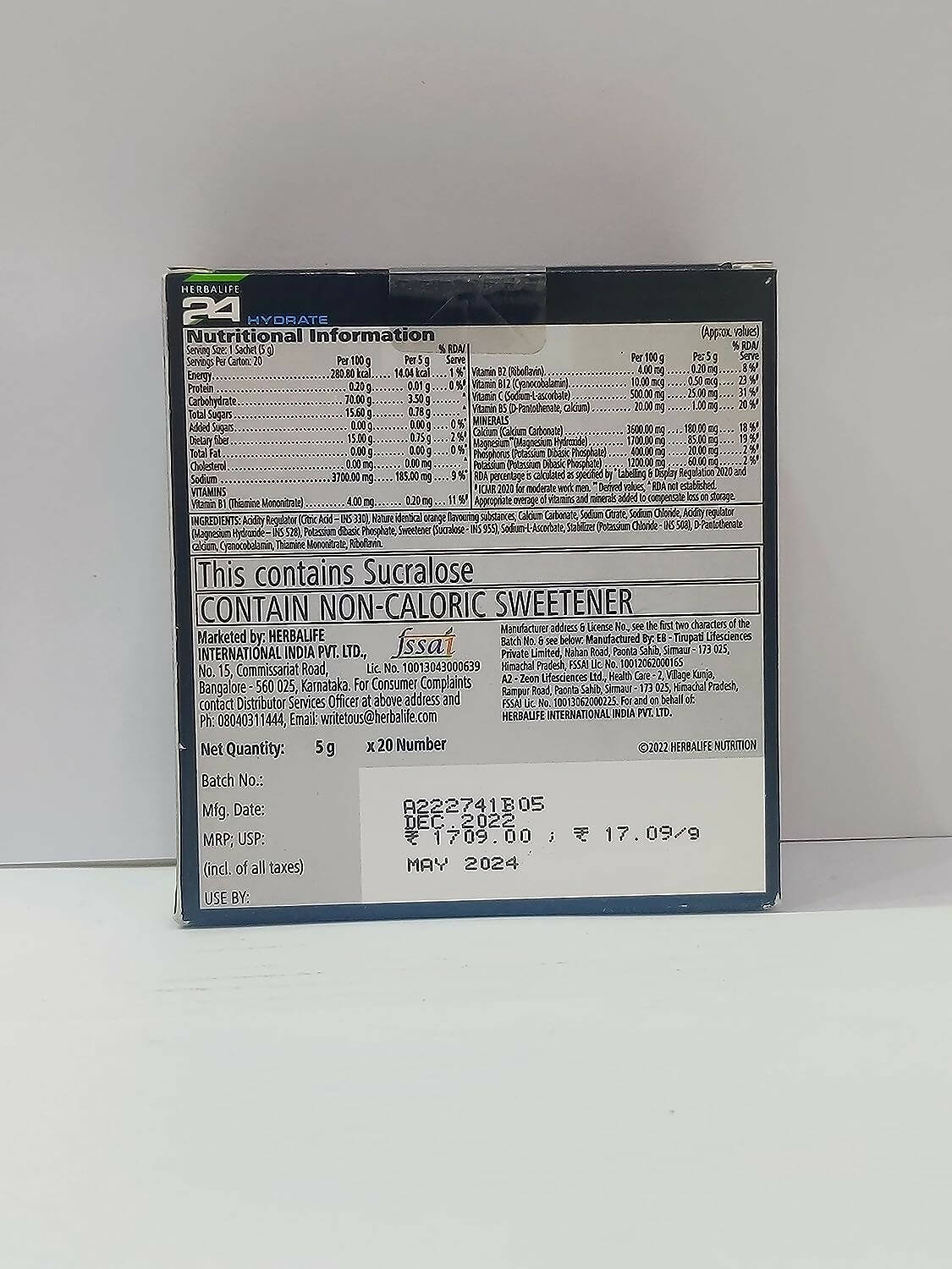 Herbalife Nutrition 24 Hydrate - Orange Flavor - Distacart