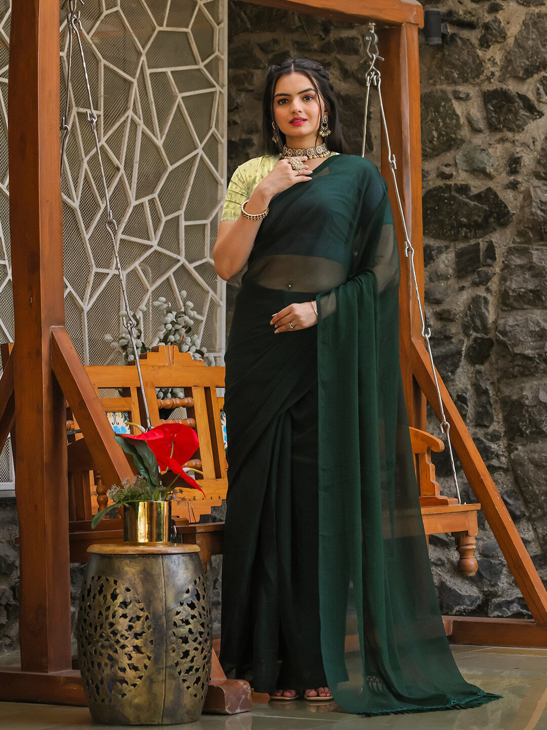 Tikhi Imli No Border Ready to Wear Saree - Distacart