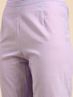 Thumbnail for Sangria Women Floral Embroidered Pure Cotton Kurta with Trousers & With Dupatta - Distacart