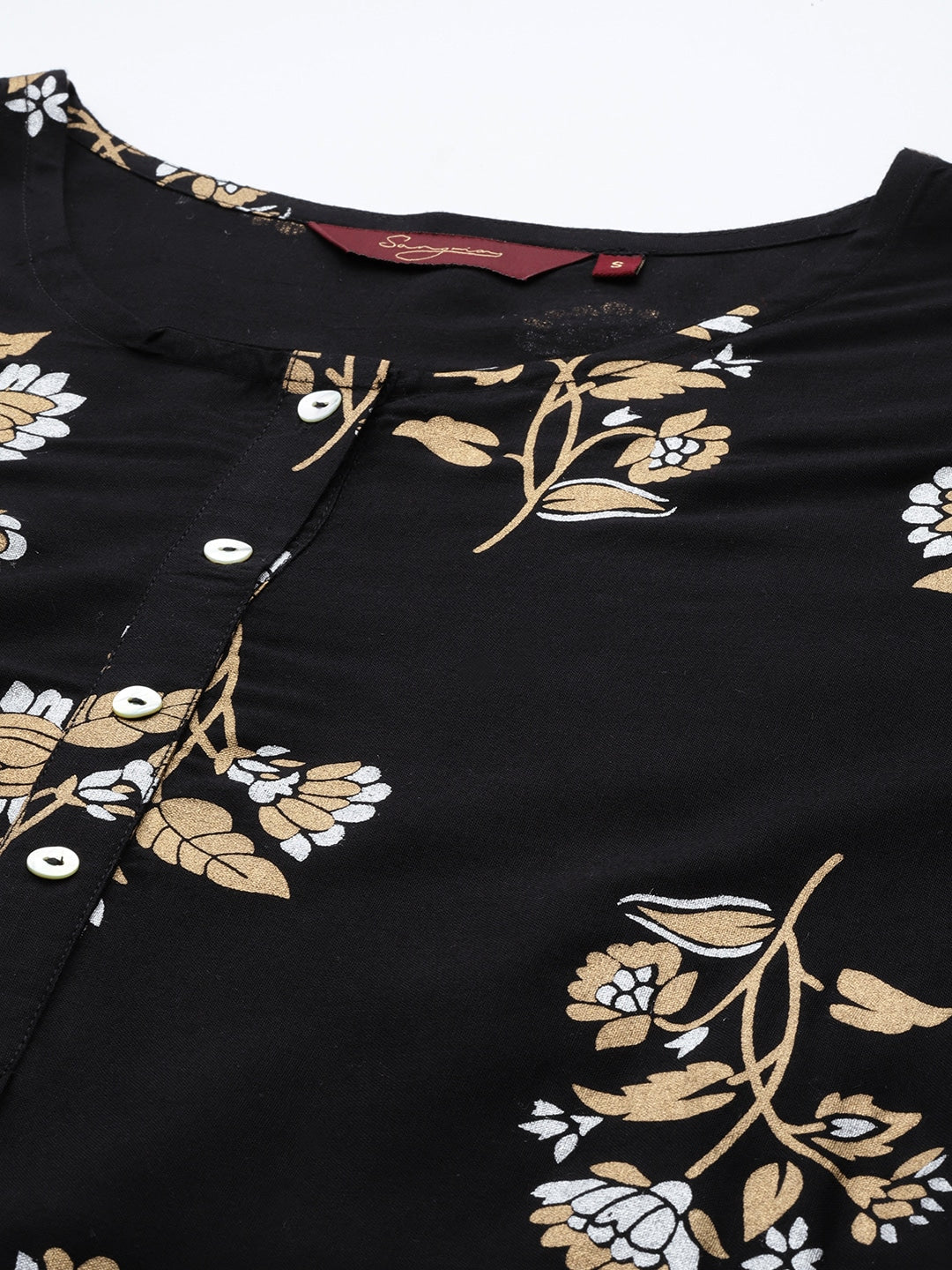 Sangria Floral Printed Regular Kurta With Trousers & Dupatta - Distacart