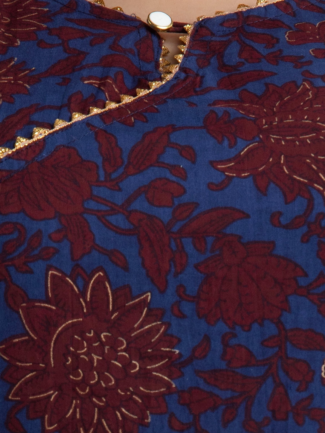 Kalini Women Coffee Brown Ethnic Motifs Printed Gotta Patti Kurta with Trousers & With Dupatta - Distacart