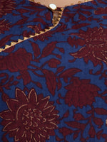 Thumbnail for Kalini Women Coffee Brown Ethnic Motifs Printed Gotta Patti Kurta with Trousers & With Dupatta - Distacart