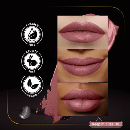 Faces Canada Comfy Matte Creme Lipstick - Keepin' It Real 18 - Distacart