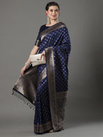 Thumbnail for Mitera Woven Design Zari Silk Blend Banarasi Saree - Distacart