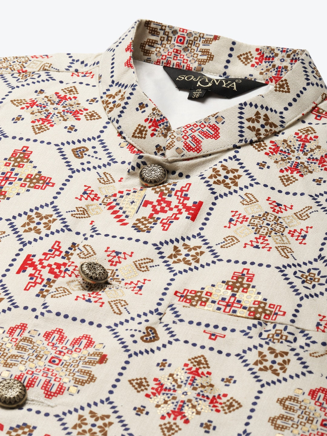 Sojanya Men Green Ethnic Motifs Kurta with Churidar & Nehru Jacket - Distacart