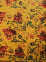 Thumbnail for Kalini Yellow Floral Printed Saree - Distacart