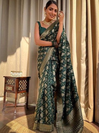 Kalini Floral Woven Design Zari Saree - Distacart