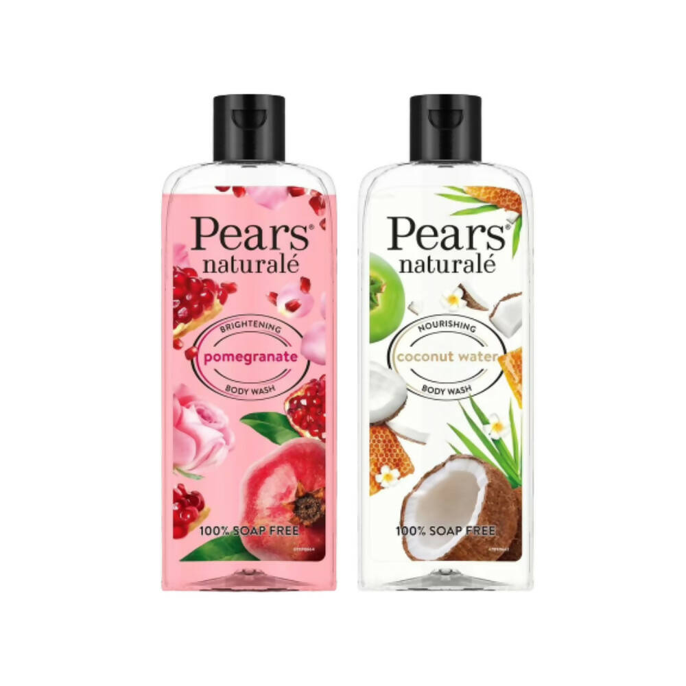 Pears Naturale Brightening Pomegranate & Nourishing Coconut Water Body Wash Combo - Distacart