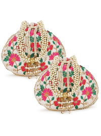 Thumbnail for Anekaant Embroidered Potli Clutch - Distacart