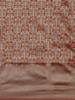 Thumbnail for Kalini Maroon & Golden Ethnic Motifs Woven Design Banarasi Saree - Distacart