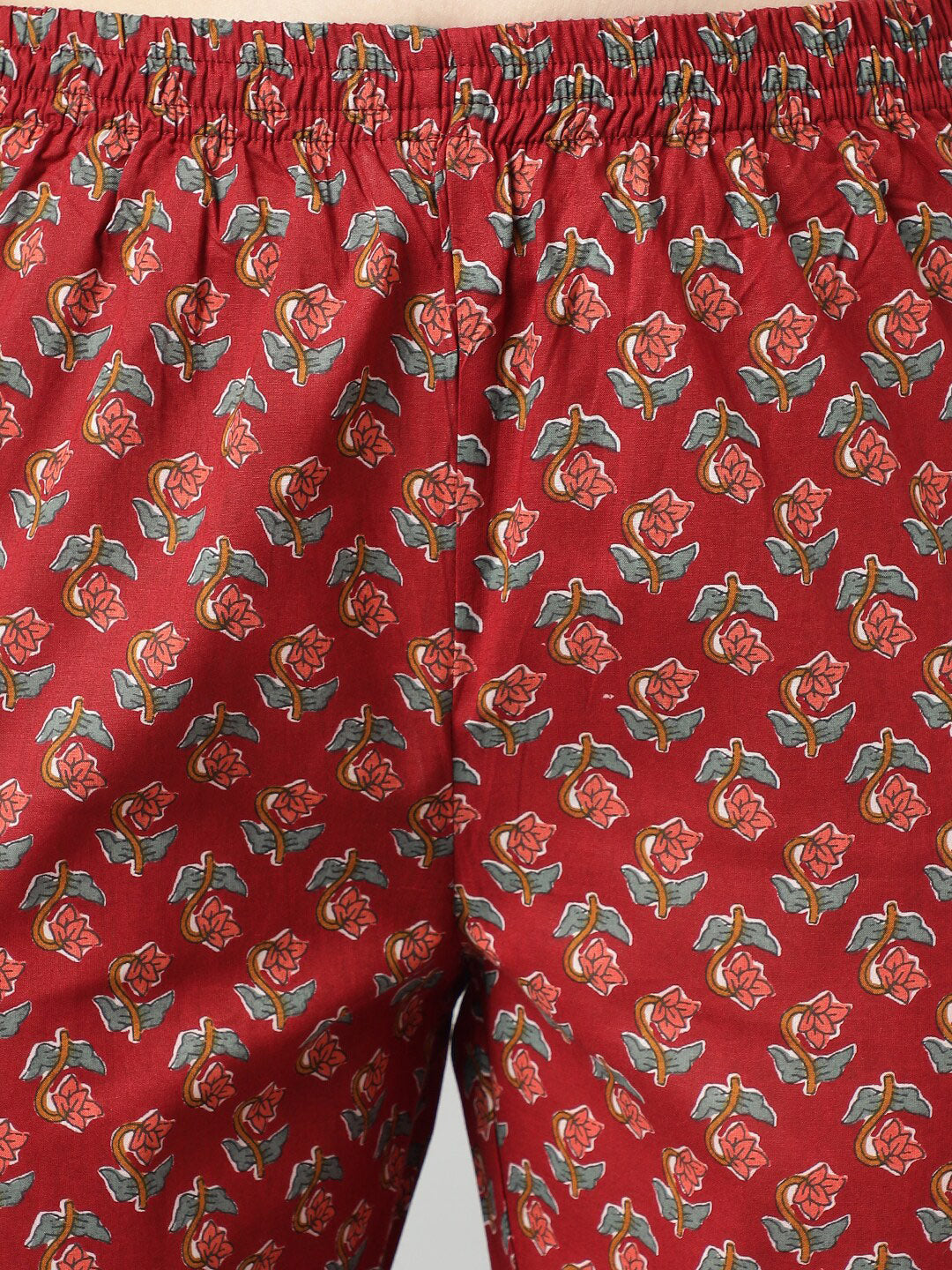 Kalini Floral Printed Regular Pure Cotton Kurta with Trousers & Dupatta - Distacart