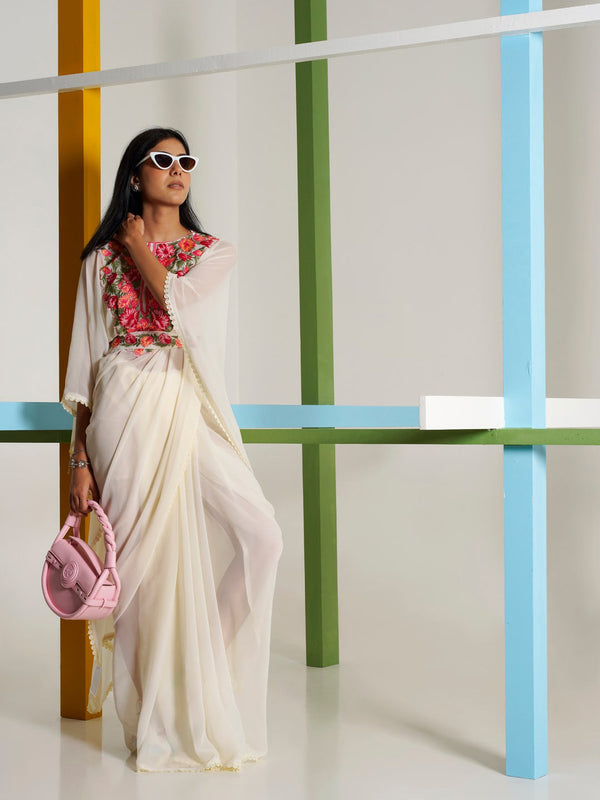 Tikhi Imli Kaftan Saree With Belt - Distacart