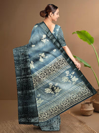 Thumbnail for Kalamandir Floral Printed Zari Saree - Distacart