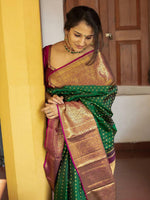 Thumbnail for Kalini Ethnic Motifs Woven Design Kanjeevaram Zari Saree - Distacart