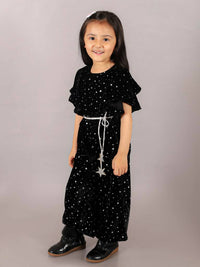 Thumbnail for Lil Drama Girls Party Jumpsuit - Black - Distacart
