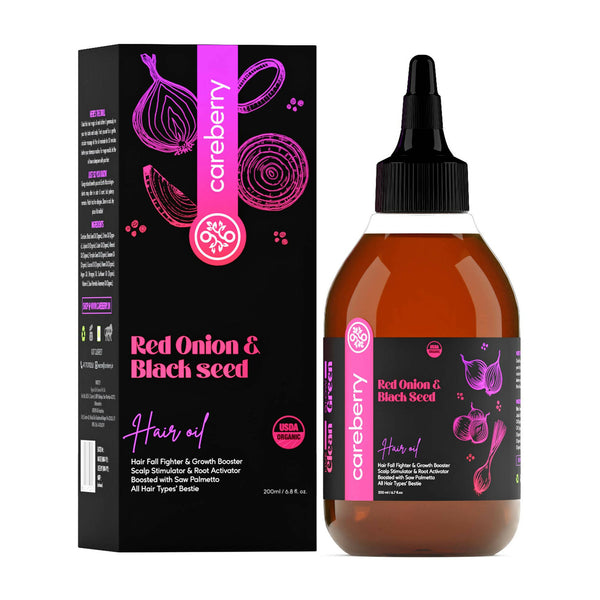 Careberry 100% Organic Red Onion & Black Seed Extract Oil - Distacart