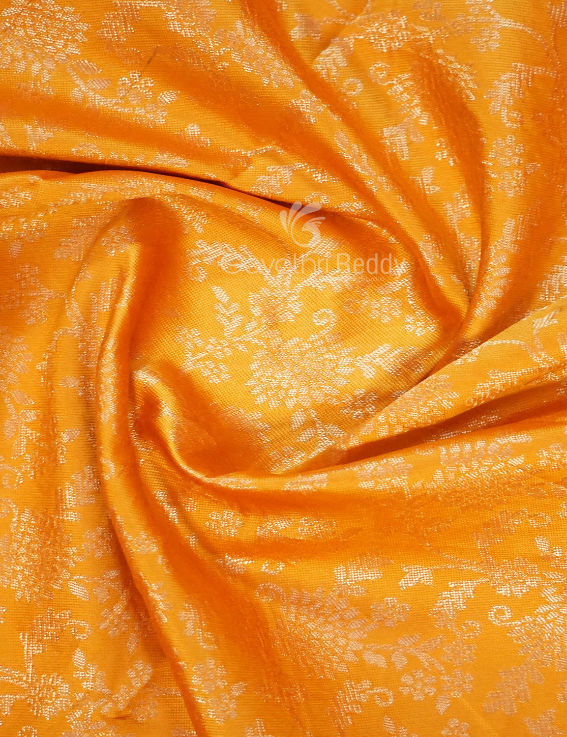 Shades of Yellow Floral Designbanaras Semi Silk Saree By Gayathri Reddy Designer Studio - Distacart