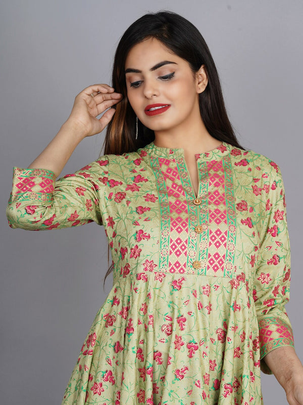 Kalini Women Floral Printed Anarkali Kurta - Distacart