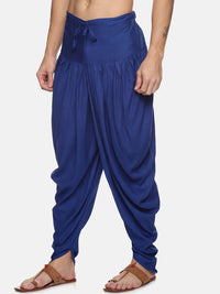Thumbnail for Sethukrishna Men Navy Blue Solid Dhoti Pant - Distacart
