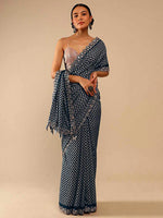 Thumbnail for Sangria Ethnic Motifs Printed Embellished Saree - Distacart