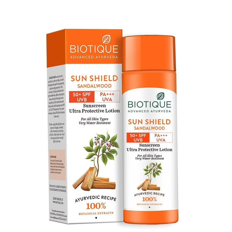 Biotique Advanced Ayurveda Bio Sandalwood 50+ SPF UVA/UVB Sunscreen Ultra Face Lotion