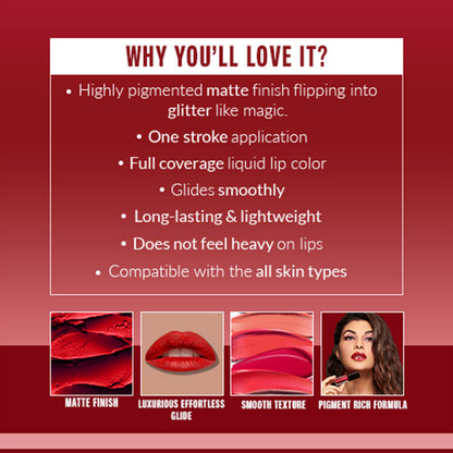 Colorbar Starry Flip Lipcolor Hot As Hell-001 - Distacart