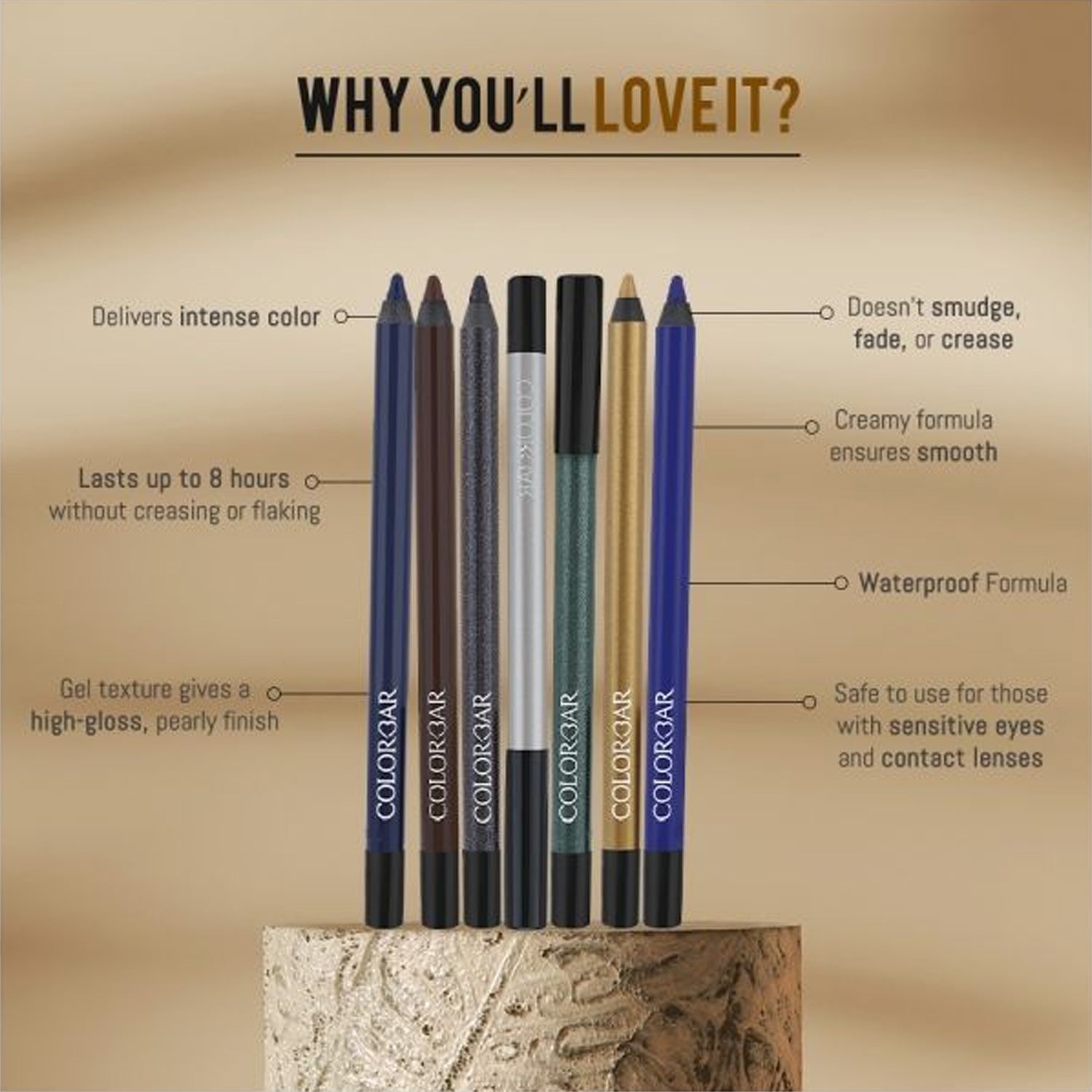 Colorbar I-Glide Eye Pencil - New Peacock Throne - Distacart