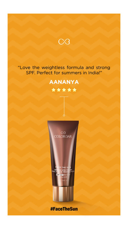 Colorbar Sunscreen Face The Sun Broad Spectrum Daily Face Protector - Distacart
