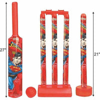 Thumbnail for Cricket Set with 1 Plastic Bat & Ball, 4 Wickets, Base and Ball Cricket Kit - Distacart