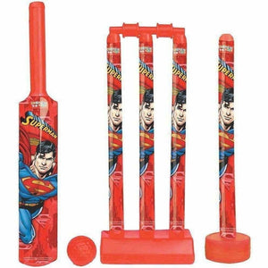 Cricket Set with 1 Plastic Bat & Ball, 4 Wickets, Base and Ball Cricket Kit - Distacart