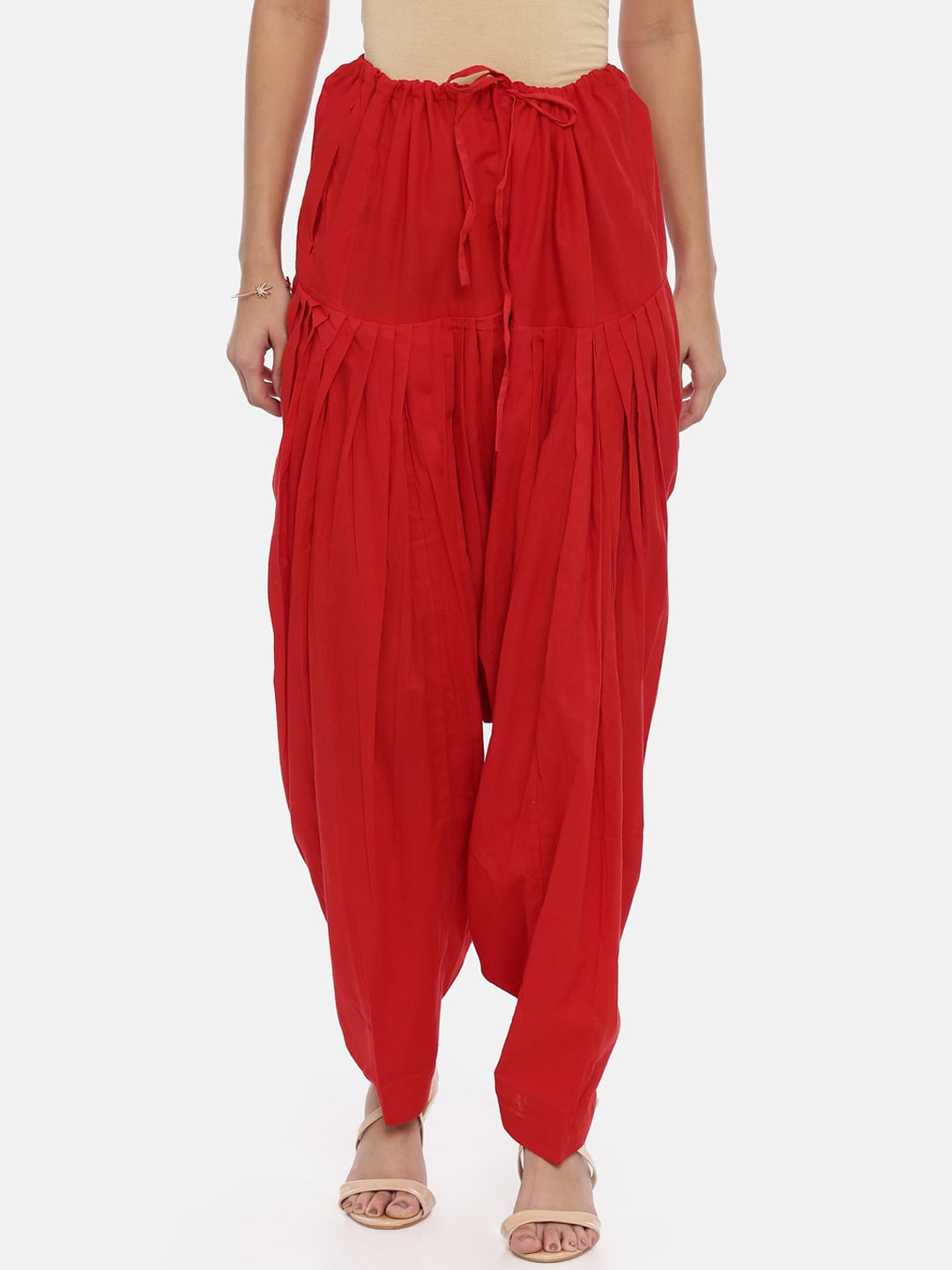 Souchii Red Solid Patiala - Distacart