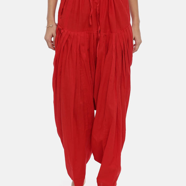 Souchii Red Solid Patiala - Distacart
