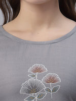 Thumbnail for Kalini Women Grey Ethnic Motifs Printed Straight Kurta - Distacart