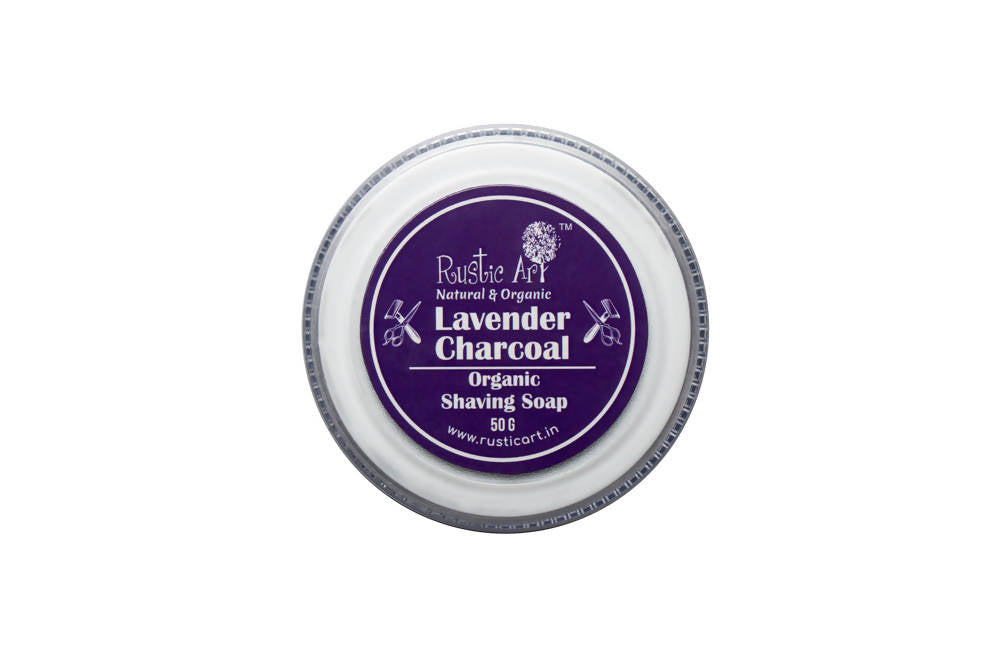 Rustic Art Lavender Charcoal Organic Shaving Soap - Distacart
