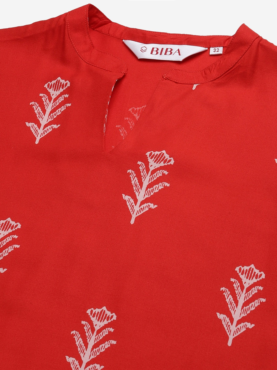 Biba Women Orange & White Printed Kurta with Palazzos - Distacart