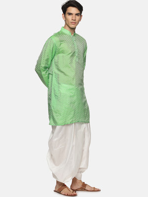 Sethukrishna Men Green Printed Kurta with Patiala - Distacart