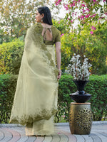 Thumbnail for Tikhi Imli Embroidered Organza Saree - Distacart