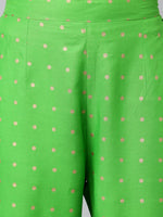 Thumbnail for Khushal K Women Pink & Green Printed Kurta with Palazzos - Distacart
