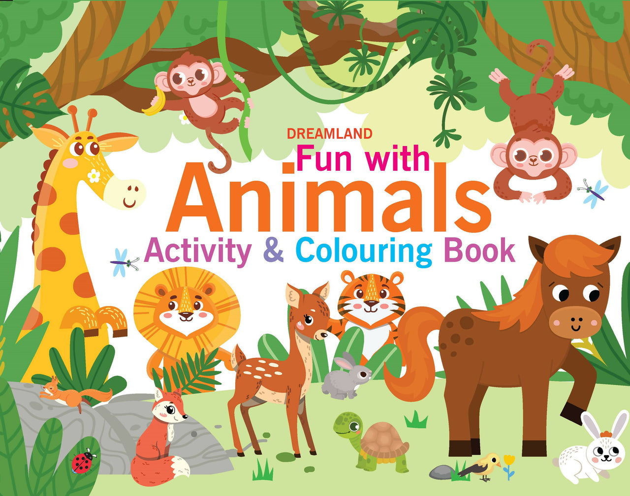 Dreamland Fun with Animals Activity & Colouring : Children Interactive & Activity Book - Distacart