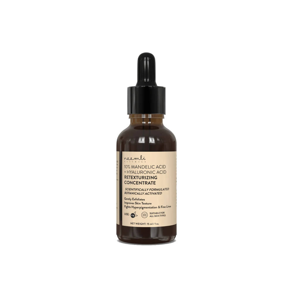 Neemli Naturals 10% Mandelic Acid + Hyaluronic Acid Retexturizing Concentrate - Distacart