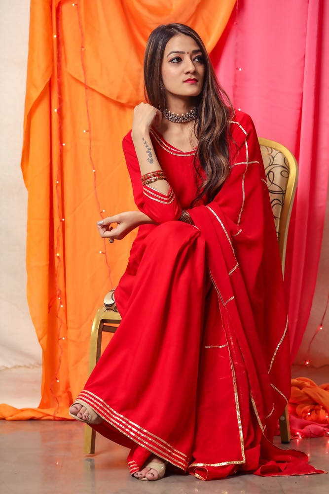 Cheera Red Kurta set