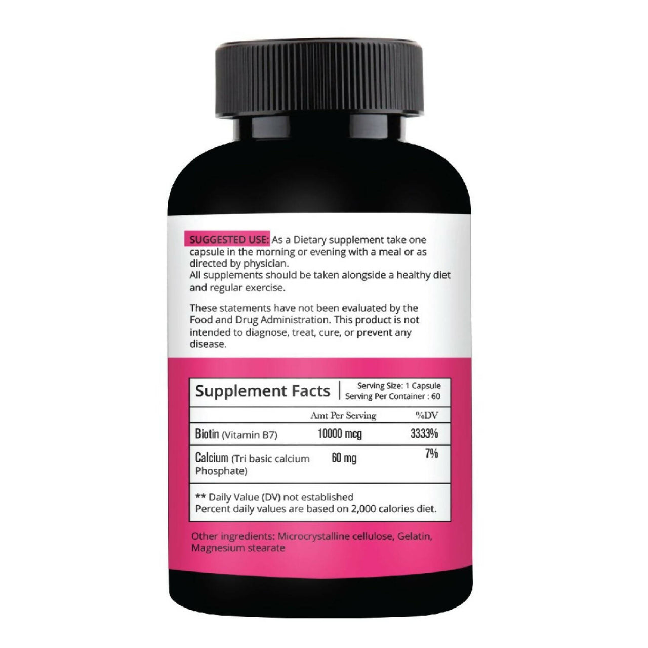Nutracology Biotin 10mg for Hair Growth & Hair Loss Capsules - Distacart