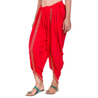Thumbnail for Asmaani Red color Dhoti Patiala with Embellished Border