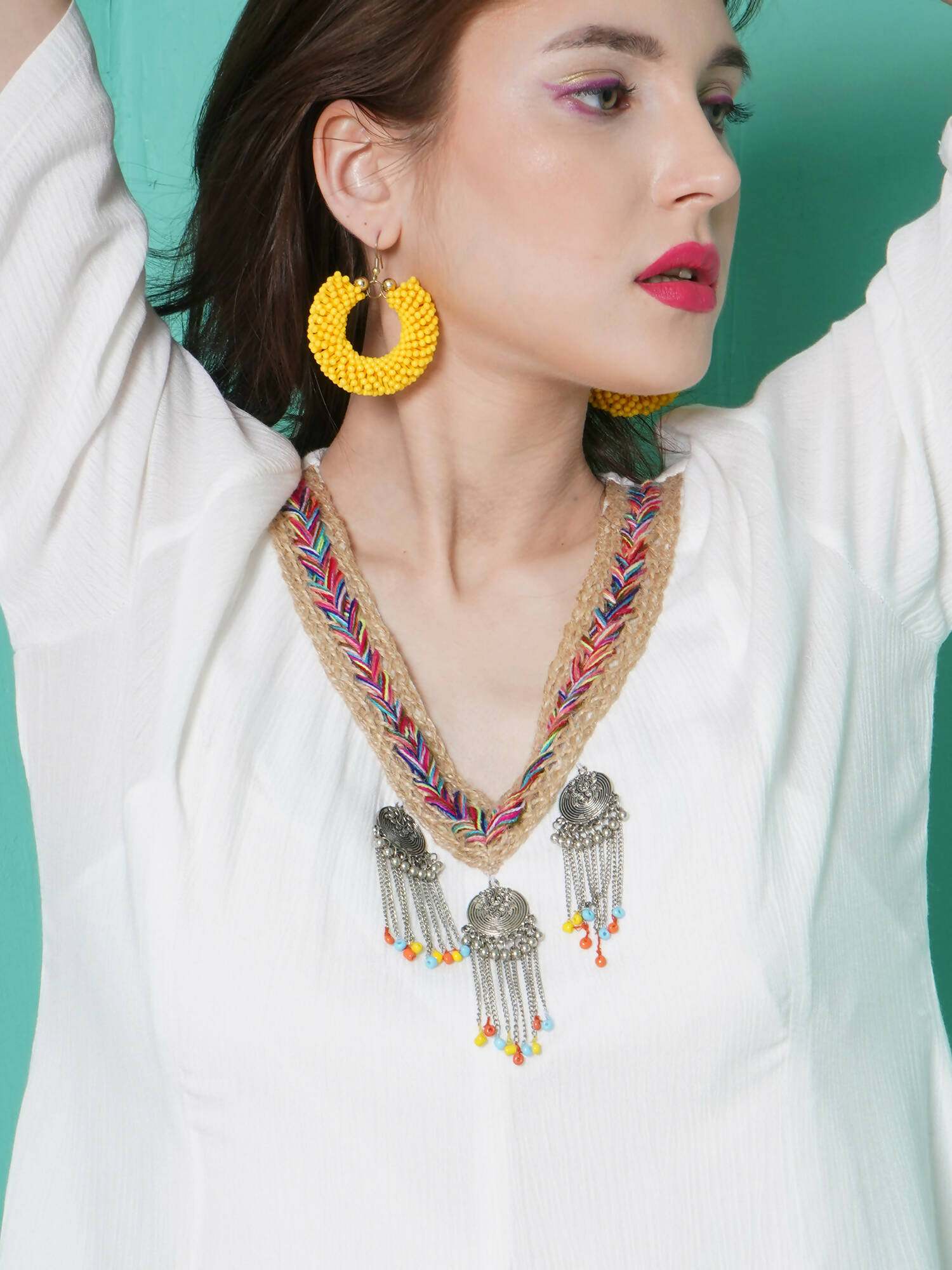 Women Republic White Rayo N Crepe Coord Set - Distacart