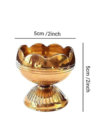 Tied Ribbons Gold Toned 5 Pieces Akhand Brass Diyas - Distacart